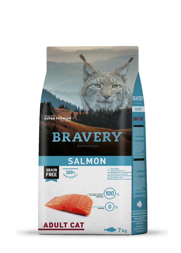 Bravery Grain Free Adult CAT Kibble SALMON 7kg