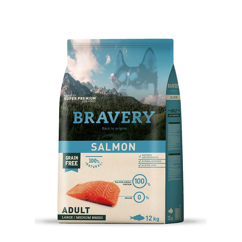 Bravery Grain Free Adult "DOG" Kibble (SALMON) 12kg