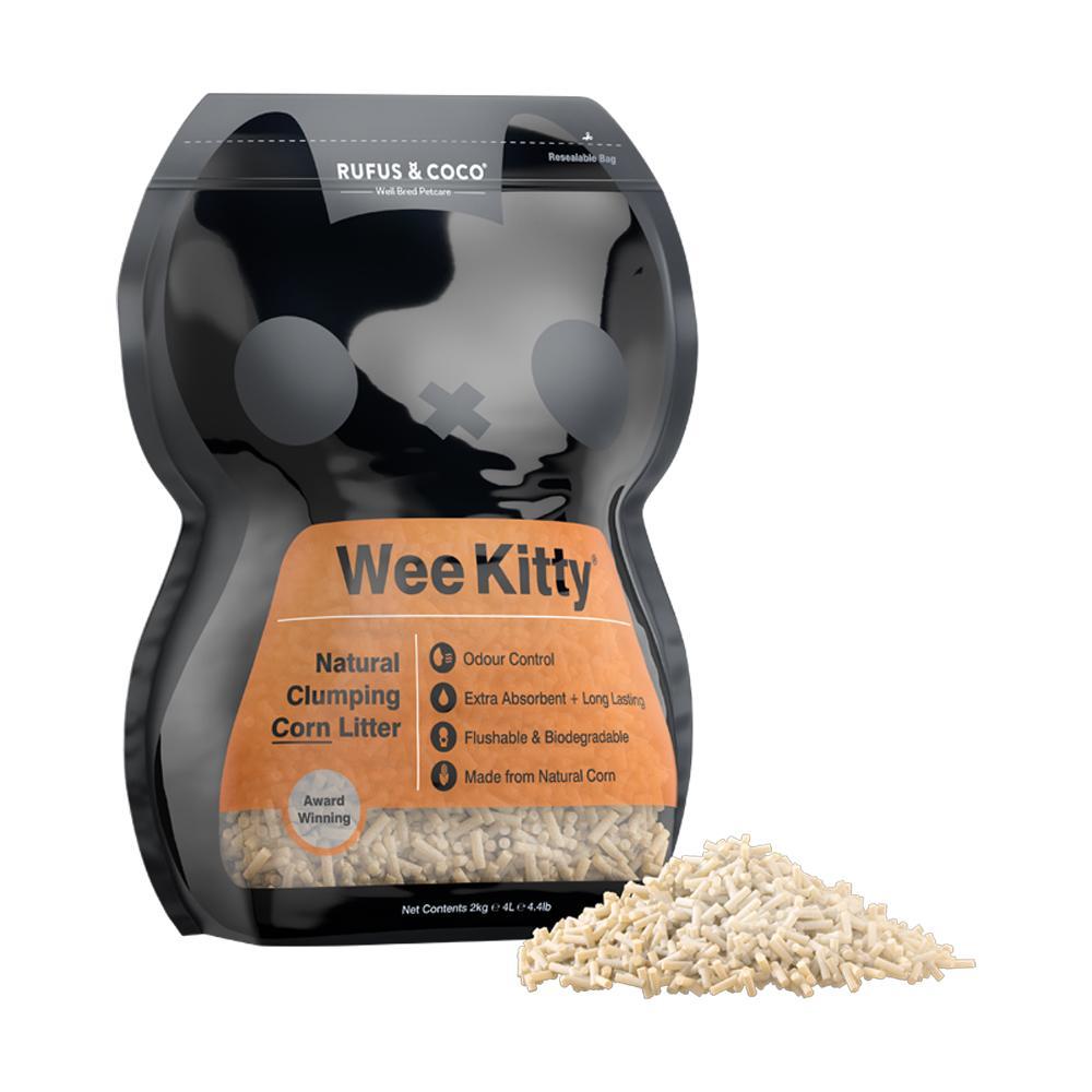 Wee Kitty Clumping Corn Litter 2kg / 4L (for xship)