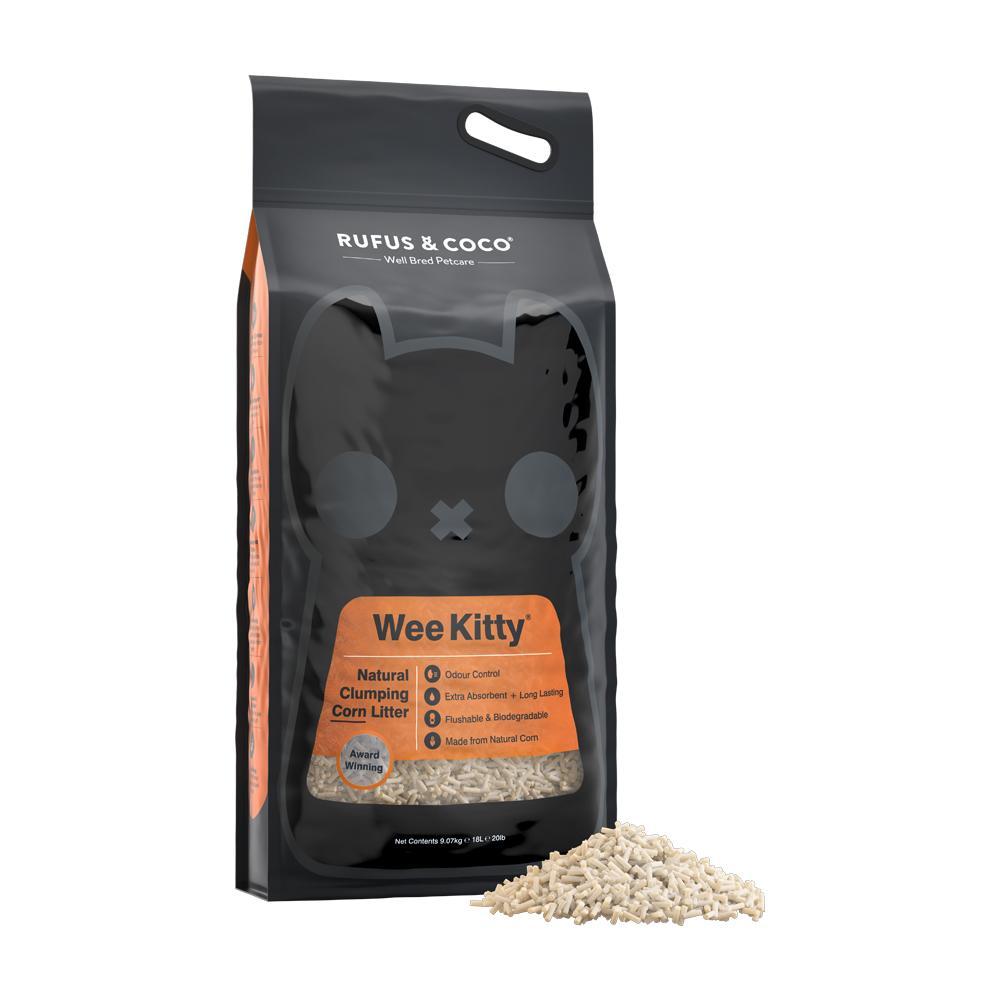 Wee Kitty Clumping Corn Litter 9Kgs / 18L (for xship)