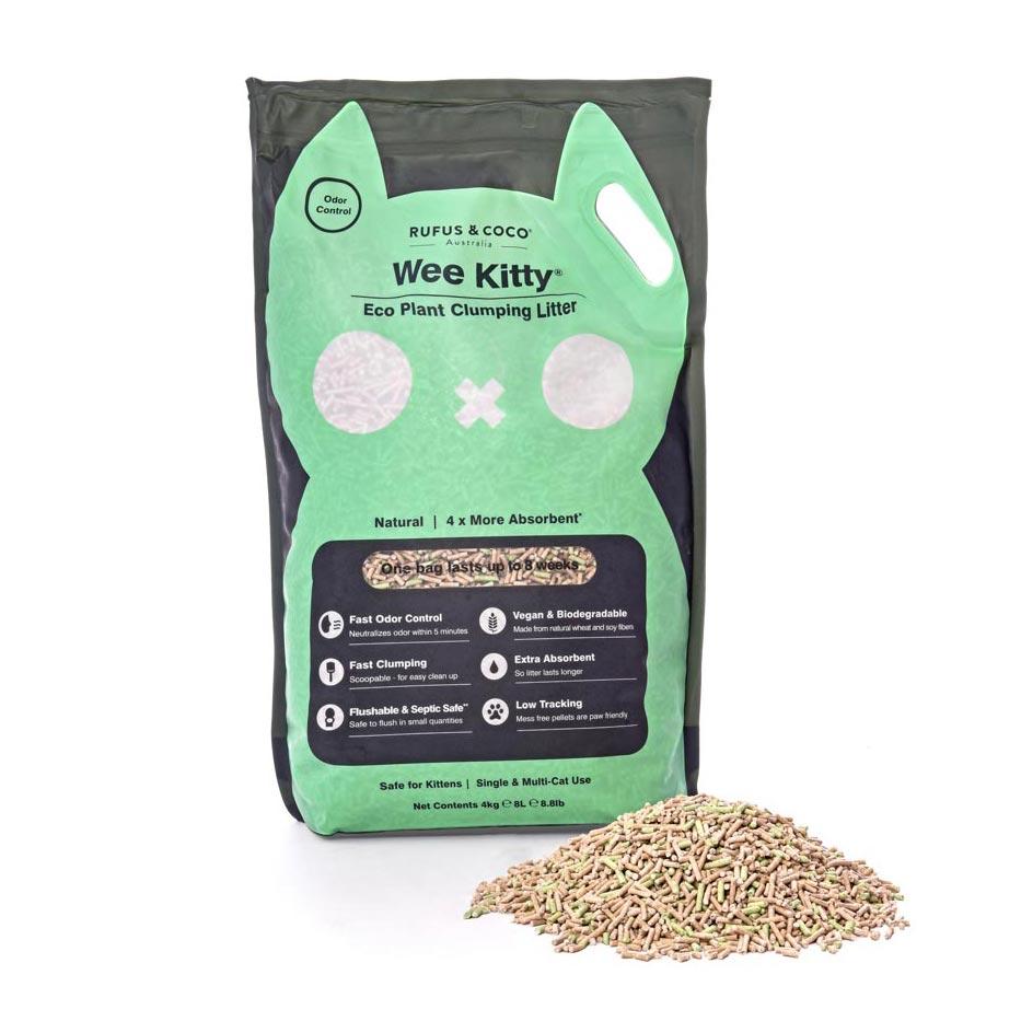 Wee Kitty Eco Plant Clumping Litter 4kgs / 8L