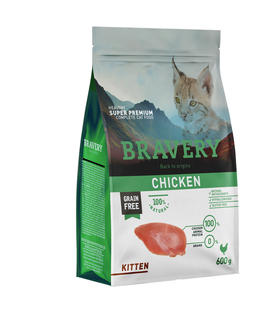 Bravery Grain Free KITTEN Kibble (CHICKEN) 600g