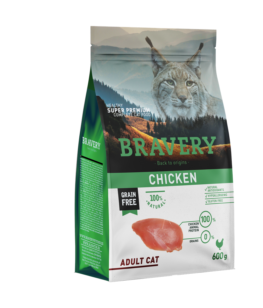 Bravery Grain Free Adult "CAT" Chicken 600g