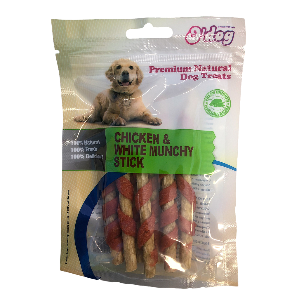 O Dog Chicken & White Munchy Stick 100g