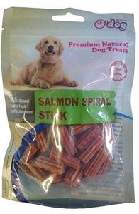 O'Dog Salmon Spiral Sticks 100g