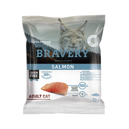 [BRCSAMPLE2] Bravery Grain Free Adult "CAT" Kibble (SALMON) SAMPLE 70g