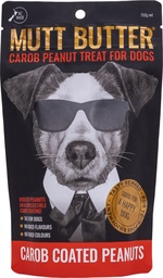 [MBDTCP150] Mutt Butter Carob coated Peanut treats150g pouch