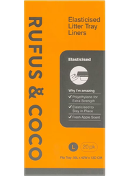 [RCELTLPE20] Rufus & Coco PE Elasticised Litter Tray Liners - Large (Pack of 20)